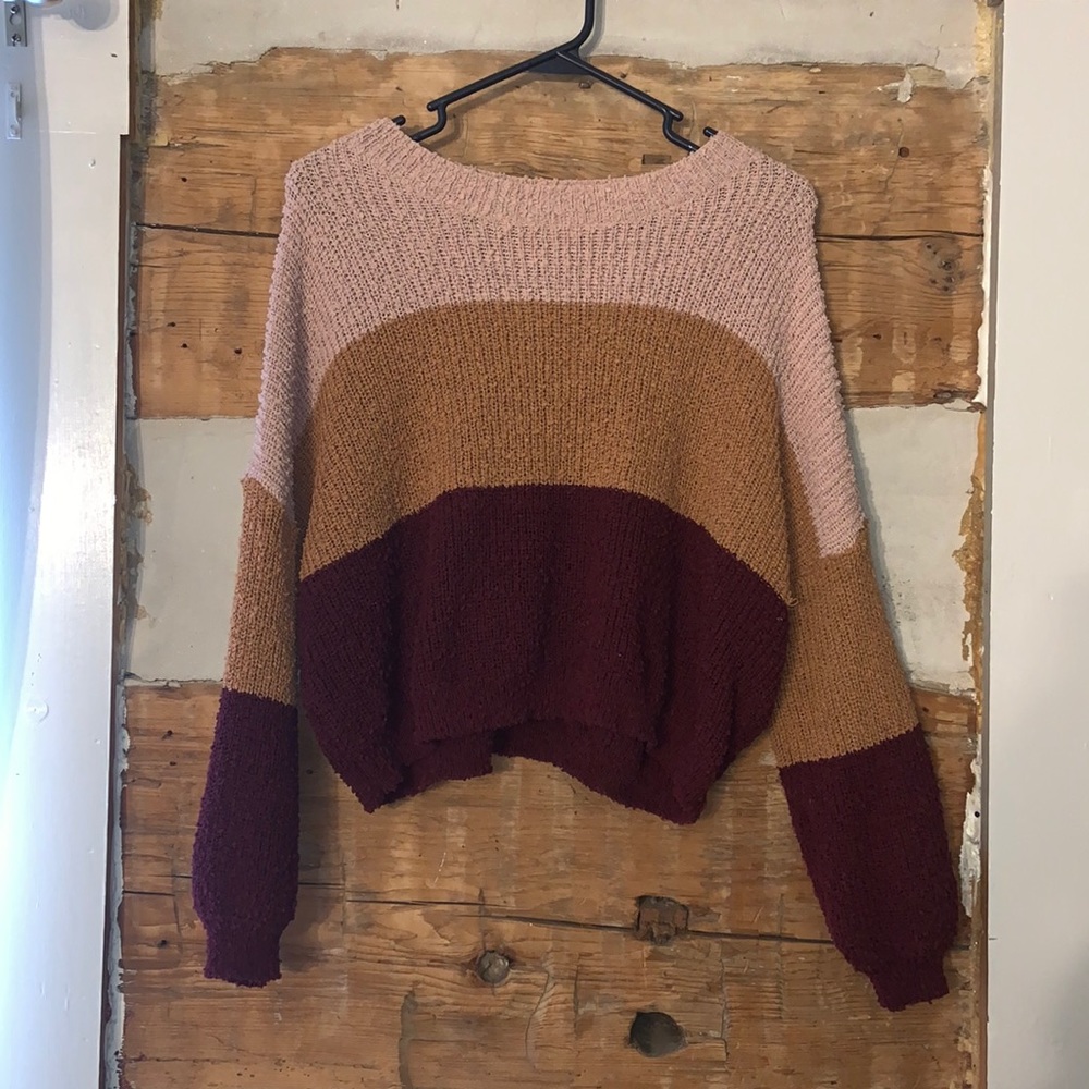 Striped slouchy sweater